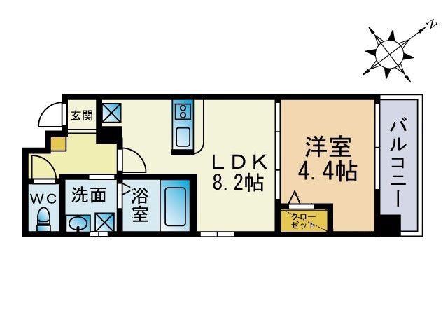 アール平和(1LDK/1階)の間取り写真