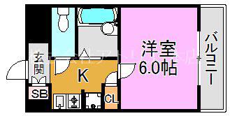 イマザキマンション エヌワン(1K/7階)の間取り写真