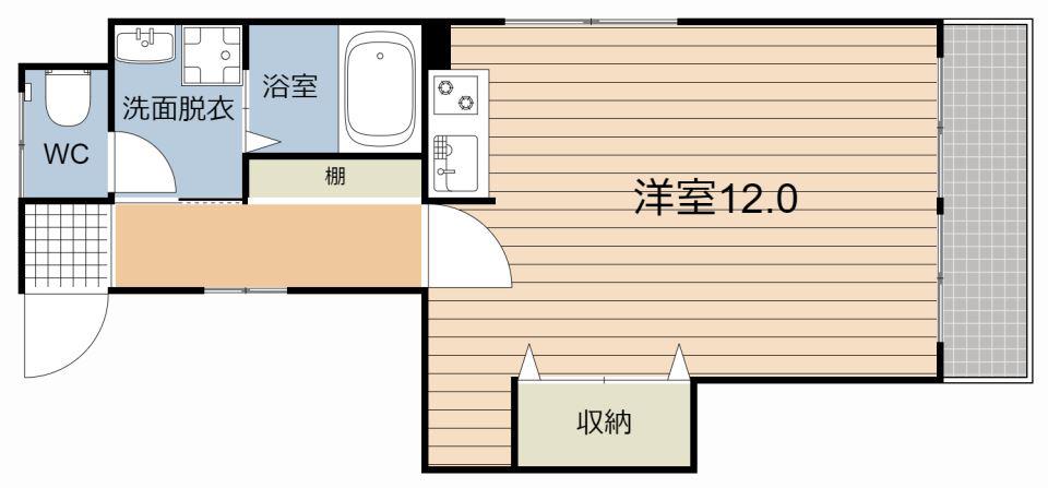 村永マンション(ワンルーム/2階)の間取り写真