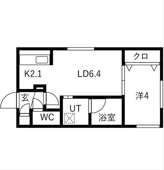 LICHTRARE琴似(1LDK/4階)の間取り写真