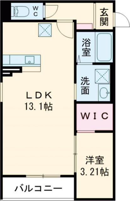 AKATSUKI RESIDENCE(1LDK/2階)の間取り写真