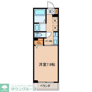 イー・ヴィレッジ常盤台(1K/3階)の間取り写真