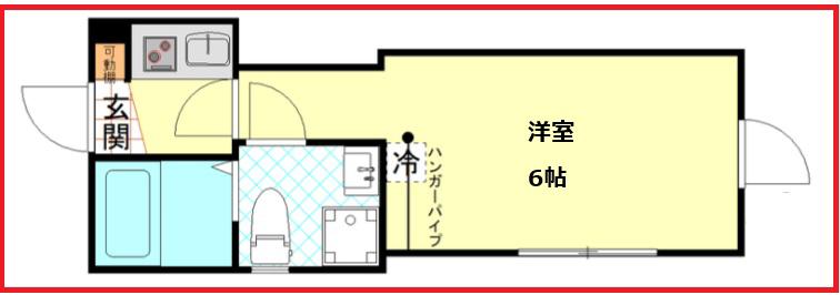 オーガスタコート堀切菖蒲園(1K/3階)の間取り写真
