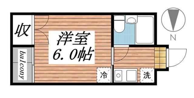 コーポサンフラワー(1K/3階)の間取り写真