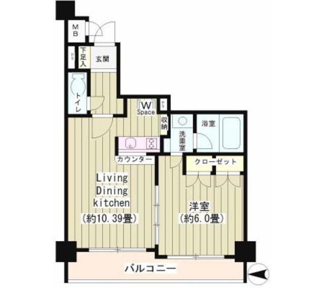 NONA PLACE渋谷神山町(1LDK/3階)の間取り写真