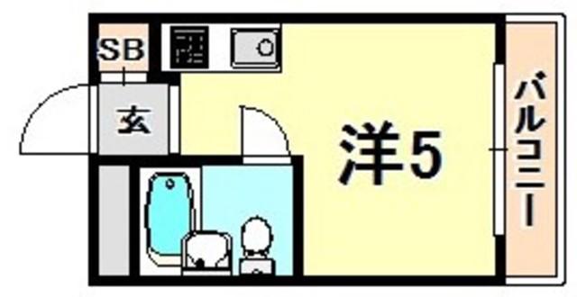 リオーラ神戸(ワンルーム/4階)の間取り写真