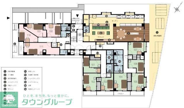 シェアス浦和(ワンルーム/2階)の間取り写真