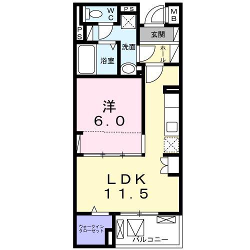フェリーチェ大鷹FELICE(1LDK/4階)の間取り写真