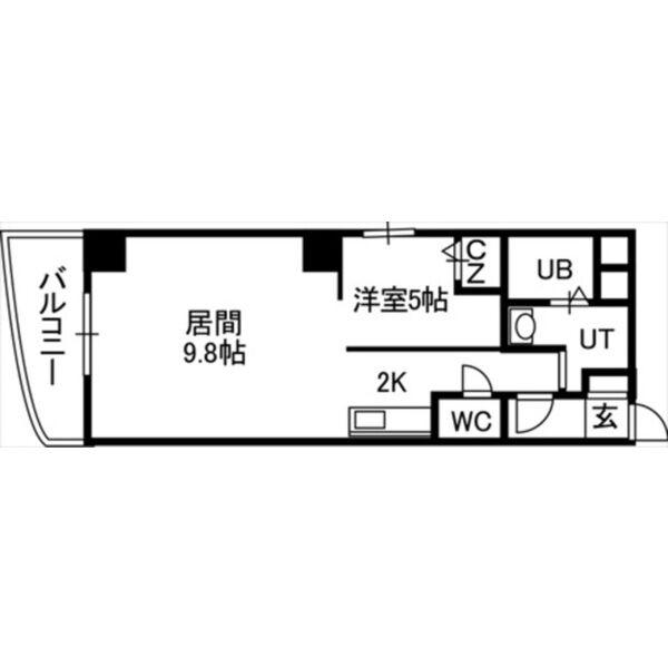 プルミエール札幌(1LDK/5階)の間取り写真