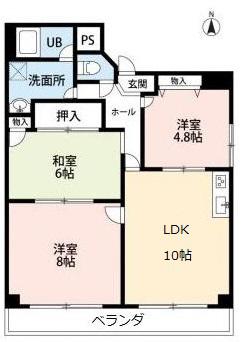 クリエイティブISK(3LDK/3階)の間取り写真