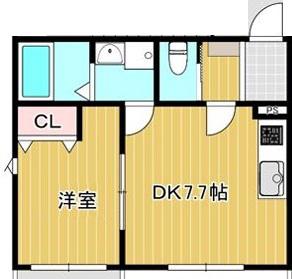 HALELE A TACHIKAWA(1DK/3階)の間取り写真