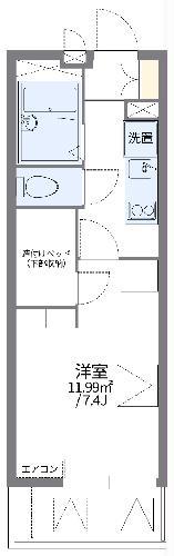 レオパレスアヴリオ(1K/2階)の間取り写真