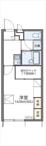 レオパレス紀水(1K/1階)の間取り写真