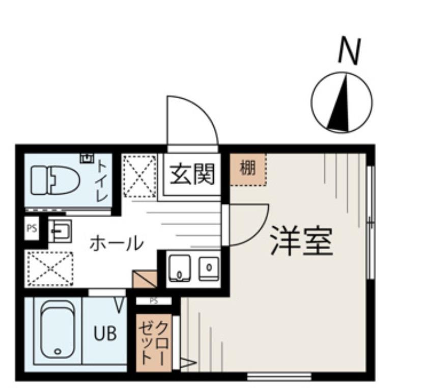 GARDENCOURTさくら通(1K/4階)の間取り写真