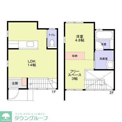 パインヴィレッジ(1SLDK/1階)の間取り写真