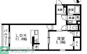茅ヶ崎市浜竹プロジェクト工事(1LDK/3階)の間取り写真