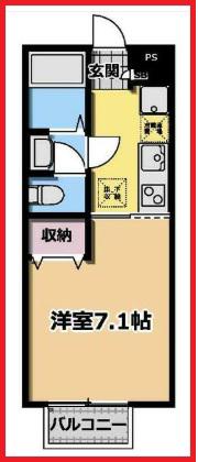 エヌエスコーポB棟(1K/2階)の間取り写真
