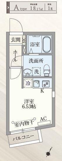 パセオ目黒2(ワンルーム/1階)の間取り写真