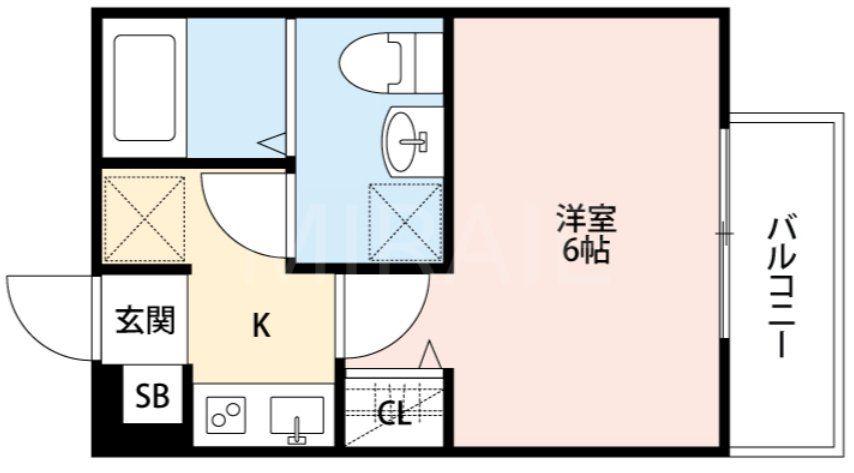 HALE MALUHIA 大和(1K/1階)の間取り写真