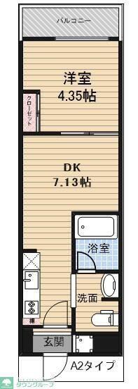 アーバンパーク東日暮里(1DK/2階)の間取り写真