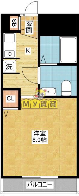ST PLAZA KANAYAMA(1K/5階)の間取り写真