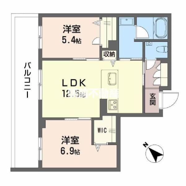 シャーメゾン トレゾール(2LDK/3階)の間取り写真