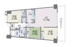 アイランドシティインフィニガーデン ノース棟(3LDK/3階)の間取り写真
