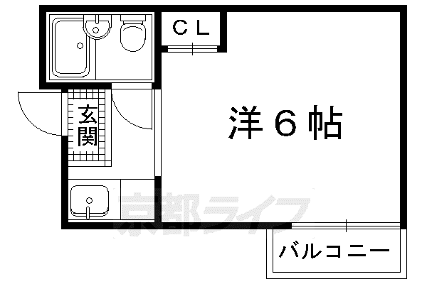 コーポ小林(1K/4階)の間取り写真