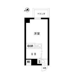 仲町台フェニックスコート(ワンルーム/4階)の間取り写真