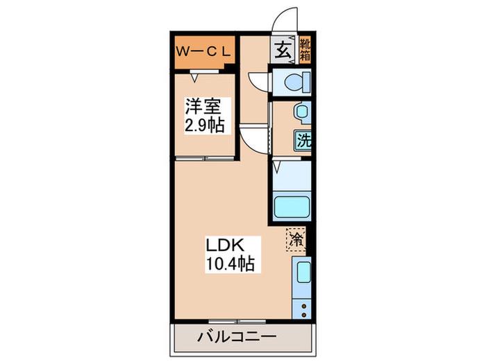 REFINO(1LDK/3階)の間取り写真