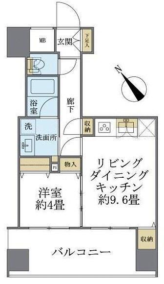 EMILIVE東長崎(1LDK/7階)の間取り写真