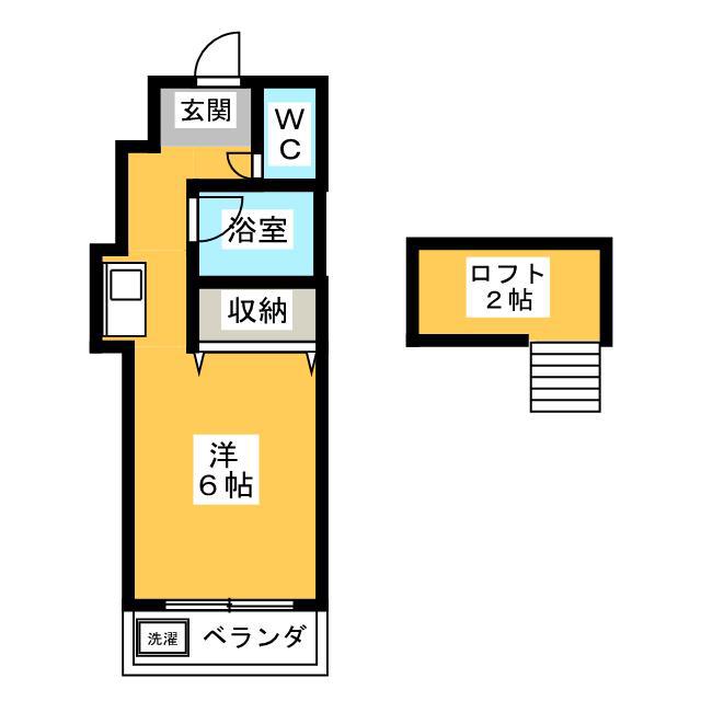 シティパレス狭山(ワンルーム/3階)の間取り写真