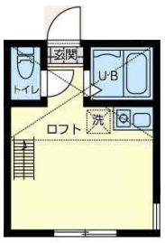 四季のワルツ(ワンルーム/2階)の間取り写真