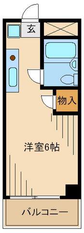 メゾンド・ラフィーネ(ワンルーム/1階)の間取り写真