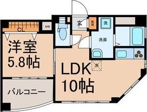 メゾン・ヴェルメイユⅡ(1LDK/4階)の間取り写真