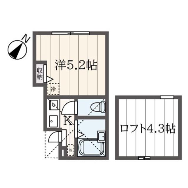 ラピソル赤門町(ワンルーム/2階)の間取り写真