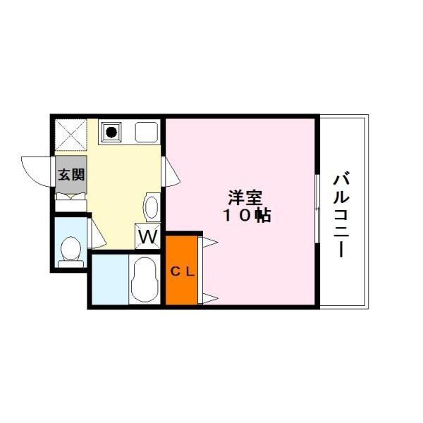 ワンルーム草津西矢倉(1K/1階)の間取り写真