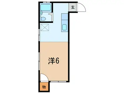 コスモヘイセイ(ワンルーム/2階)の間取り写真
