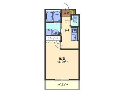 吉泉さくらマンション(1K/1階)の間取り写真