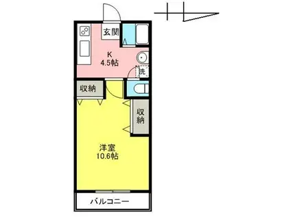 蓮池マンション(1K/2階)の間取り写真