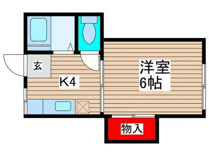 田中アパート(1K/1階)の間取り写真