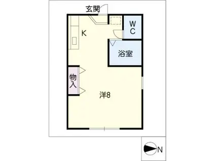 ヴィラ天満(ワンルーム/3階)の間取り写真