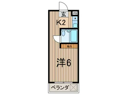 アイエヌジー笹塚(1K/2階)の間取り写真