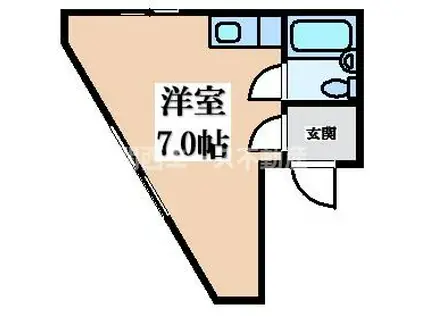 野江ロイヤルハイツ(ワンルーム/1階)の間取り写真