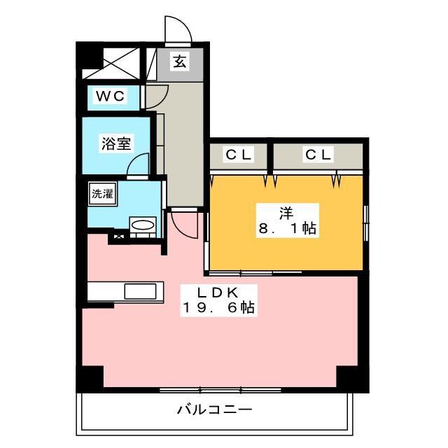 VIVANT(1LDK/5階)の間取り写真
