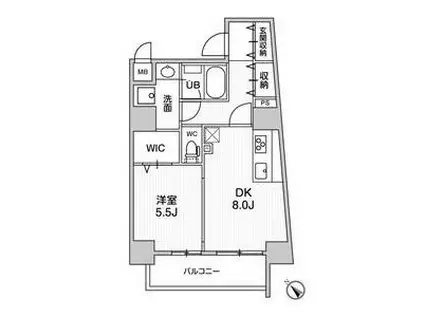 ROOTS HIGASHI NAGASAKI(1LDK/7階)の間取り写真