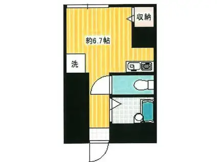福米コーポ(ワンルーム/1階)の間取り写真