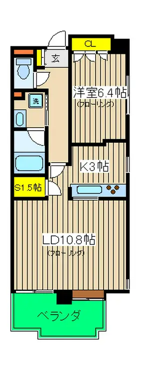 クラージュKAMAKURAYA 2階階 間取り