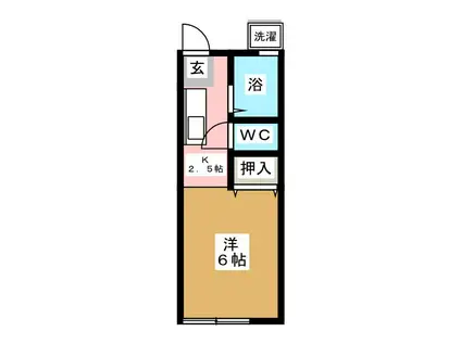 サニーハイツ 小川(ワンルーム/1階)の間取り写真