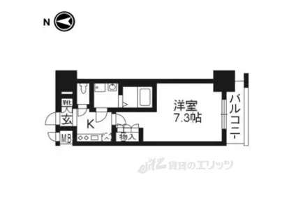 エスリード烏丸五条駅前(1K/12階)の間取り写真